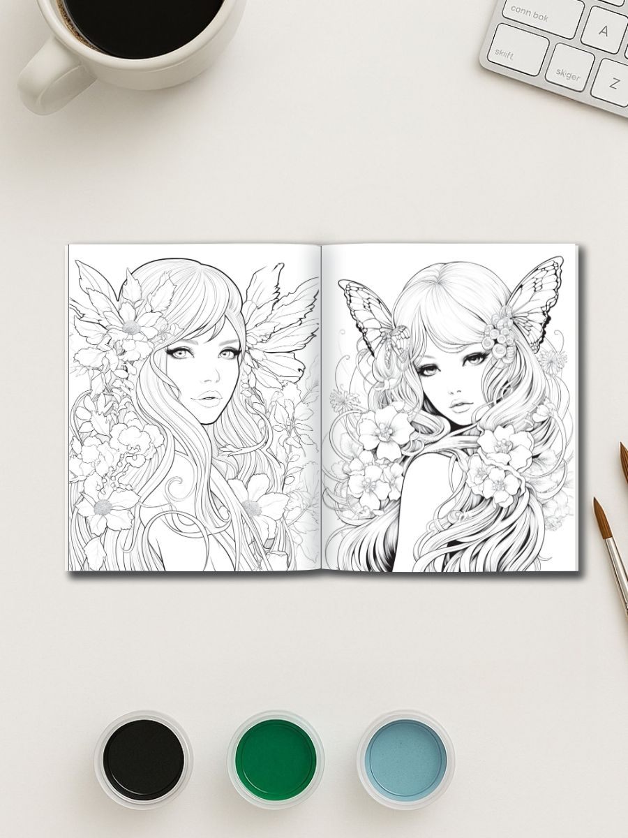 Fairy Glow – 230 Beautiful Fairy Coloring Pages - Image 2