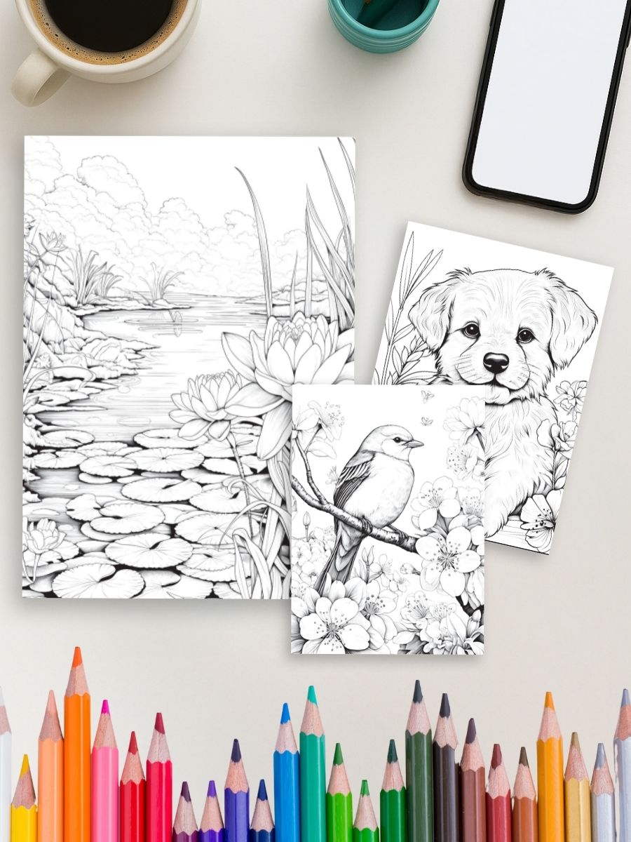 Springtime Wonders – 50 Joyful Coloring Pages - Image 3